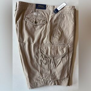 NWT Polo Ralph Lauren Men’s 48B Classic Polo Chino Khaki Cargo Shorts Big & Tall